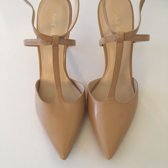 nine west t strap heels